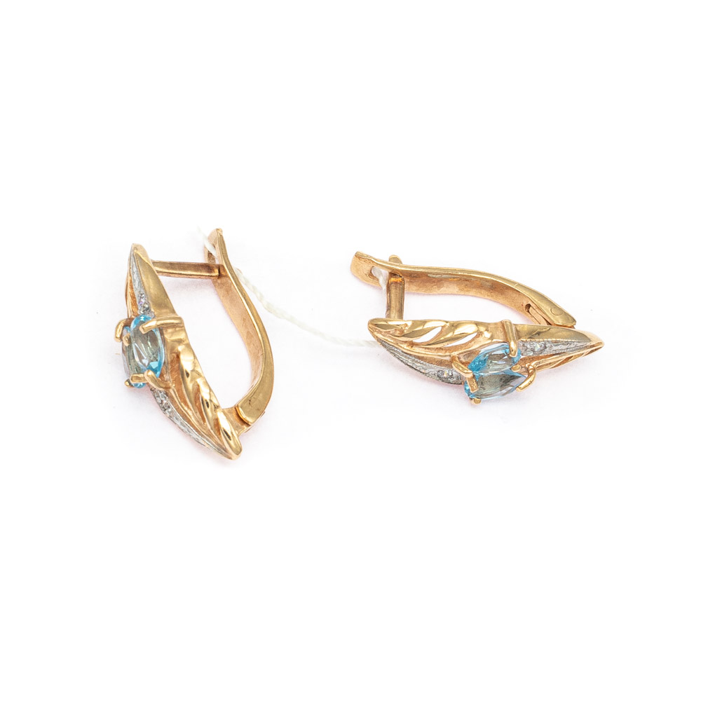 Серьги с камнем