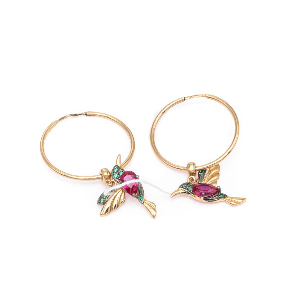 Серьги с камнем